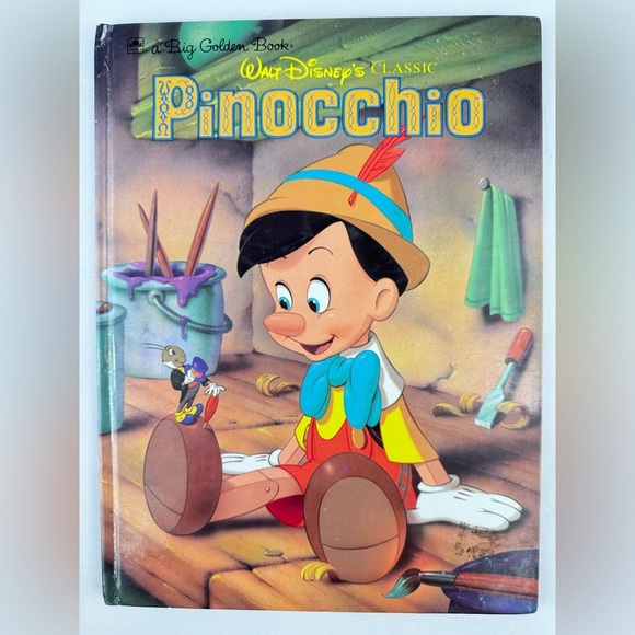 Disney Other - Vintage 1990 Disney’s Pinocchio Hard Back Book